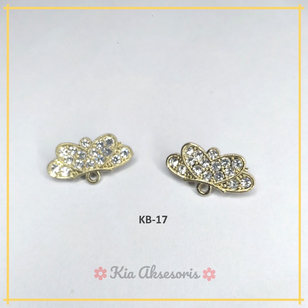 PROMO Kepala Bros Dagu Ring O / Kepala Bros / Bros Dagu Bros Jilbab Bros Hijab Ukuran Besar 2 cm Isi 12 Pcs-GOLD KB-18