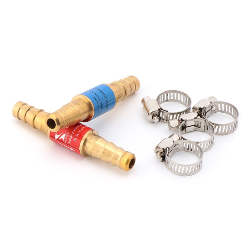 2Pcs/Set Flashback Arrestor Pengaman Tabung Gas Acetylene/Propane/Oxygen