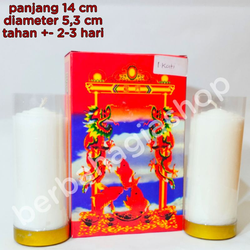 Lilin Ukuran 1 Kati Merah / Lilin 1 Kati Putih