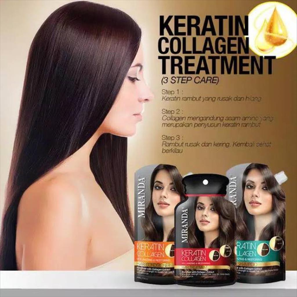 Miranda Keratin Collagen | Protein Series | Shampoo | Conditioner | Hair Treatment 100ml