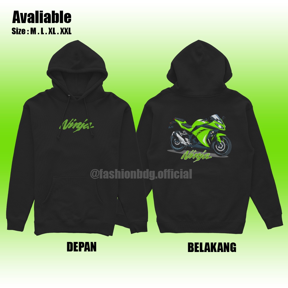 Jaket Sweater Motor Kawasaki Ninja Bahan Tebal