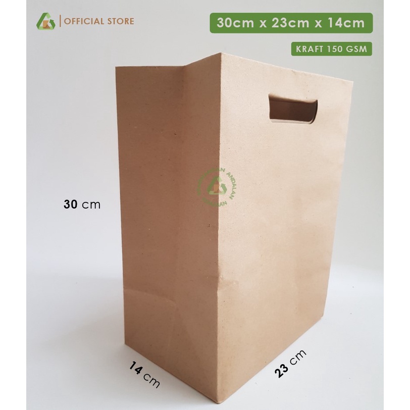 

Kantong kertas tenteng coklat / Paper bag Kraft polos - POLOS TENTENG (WAJIB MEMBELI EXTRA PACKING)