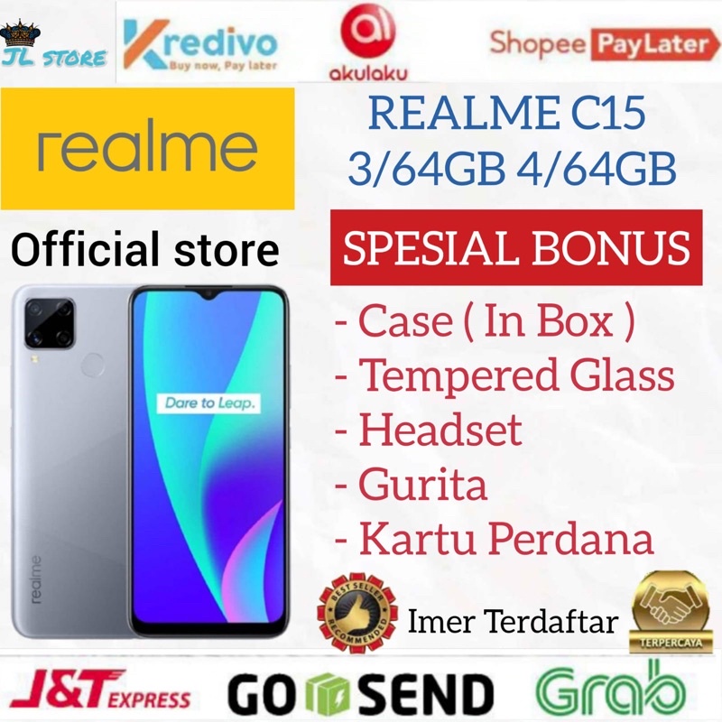 REALME C15 RAM 3/64GB & 4/64GB GARANSI RESMI