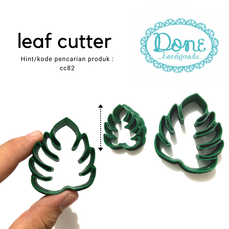 Cetakan kue monster leaf clay cutter cookie cutter alat clay cc82