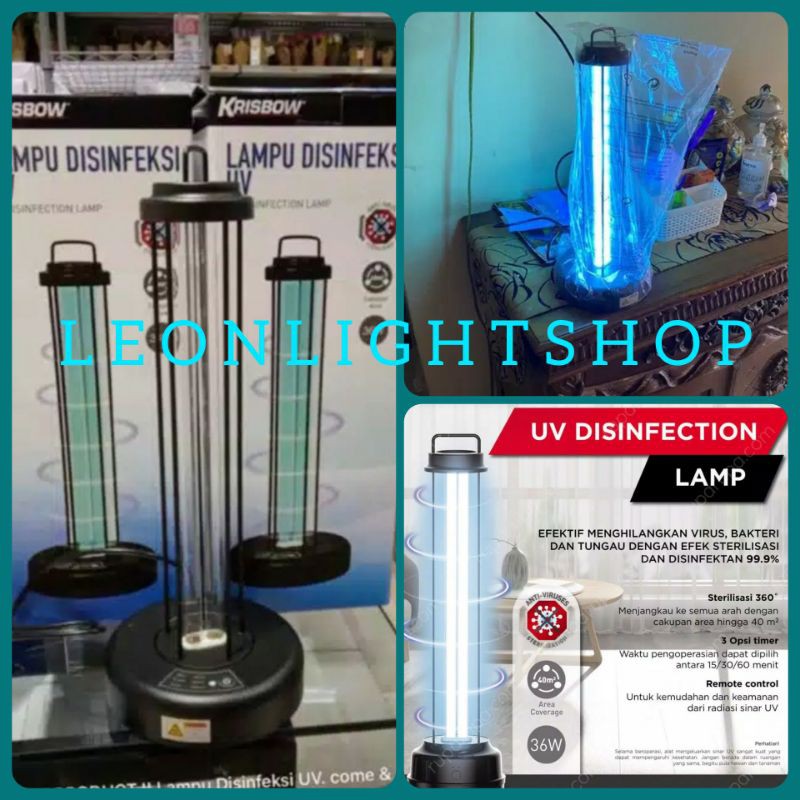 KRISBOW LAMPU UV STANDING REMOTE DISINFEKTAN STERILIZER 36W/ACE DISINFEKTAN STERILIZER RUANGAN