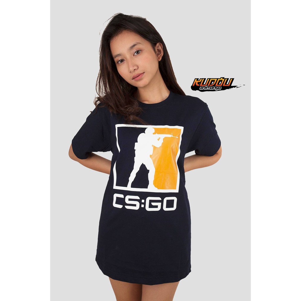 Tshirt Gamer CSGO  Counter-Strike: Global Offensive Navy Logo