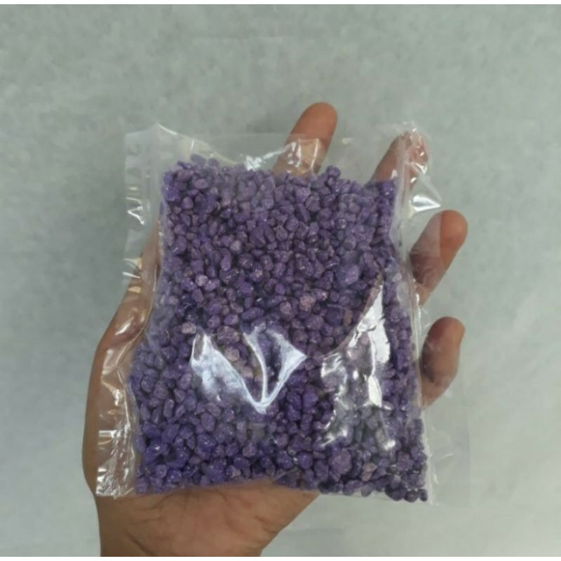 kerikil hias warna ungu, isi 200 gram, pot 10, pot kaktus