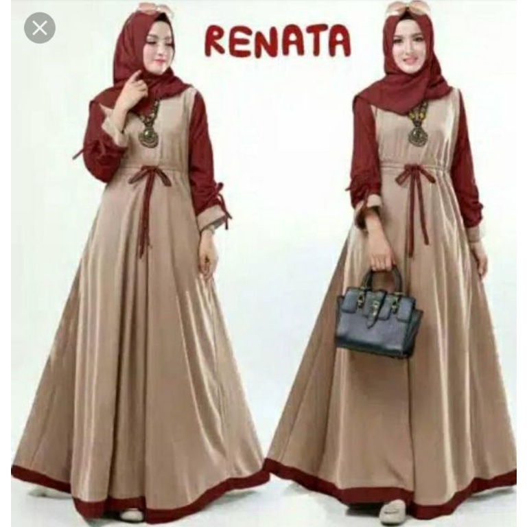 gamis Renata, dress wanita, jubah wanita terbaru