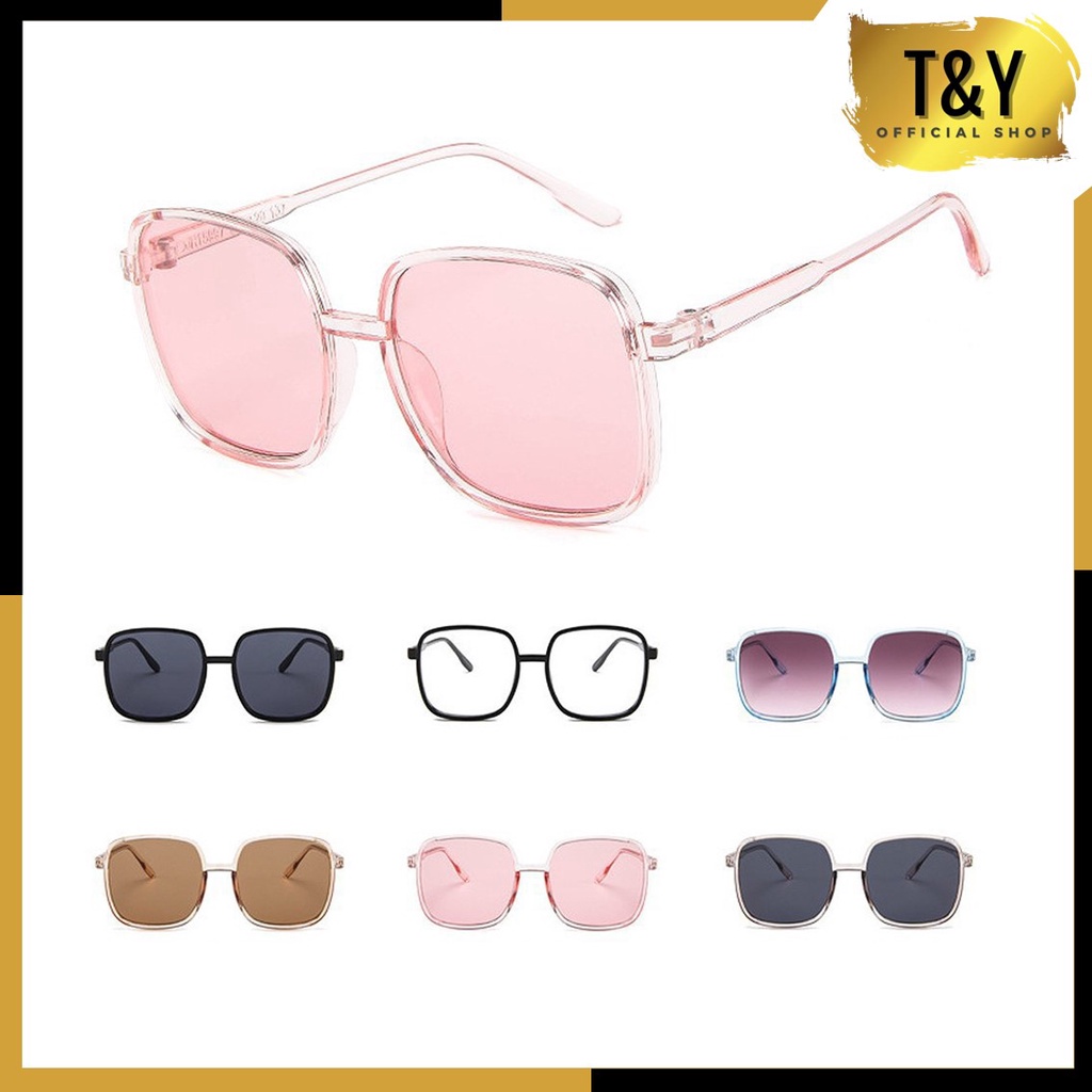 T&amp;Y Kacamata Wanita Hitam 6178 Kotak Gaya Style Sunglasses Kaca Mata Fashion Eyewear