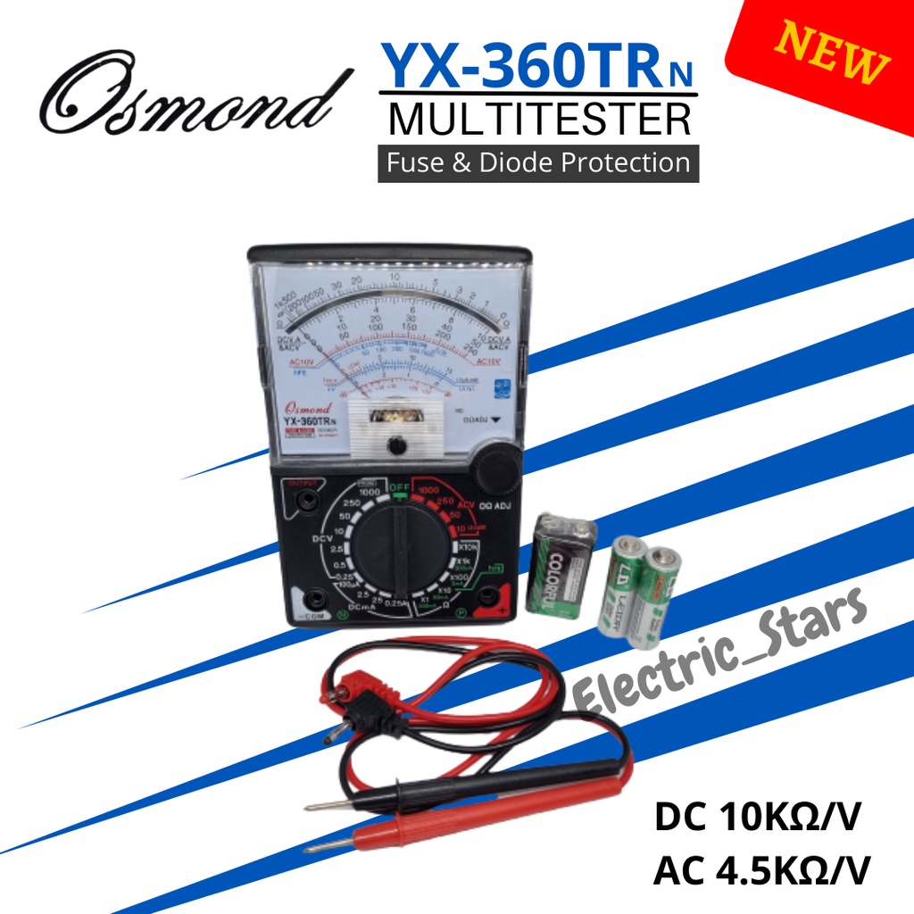Multi Tester Avometer Multimeter Analog Osmond YX-360TRN