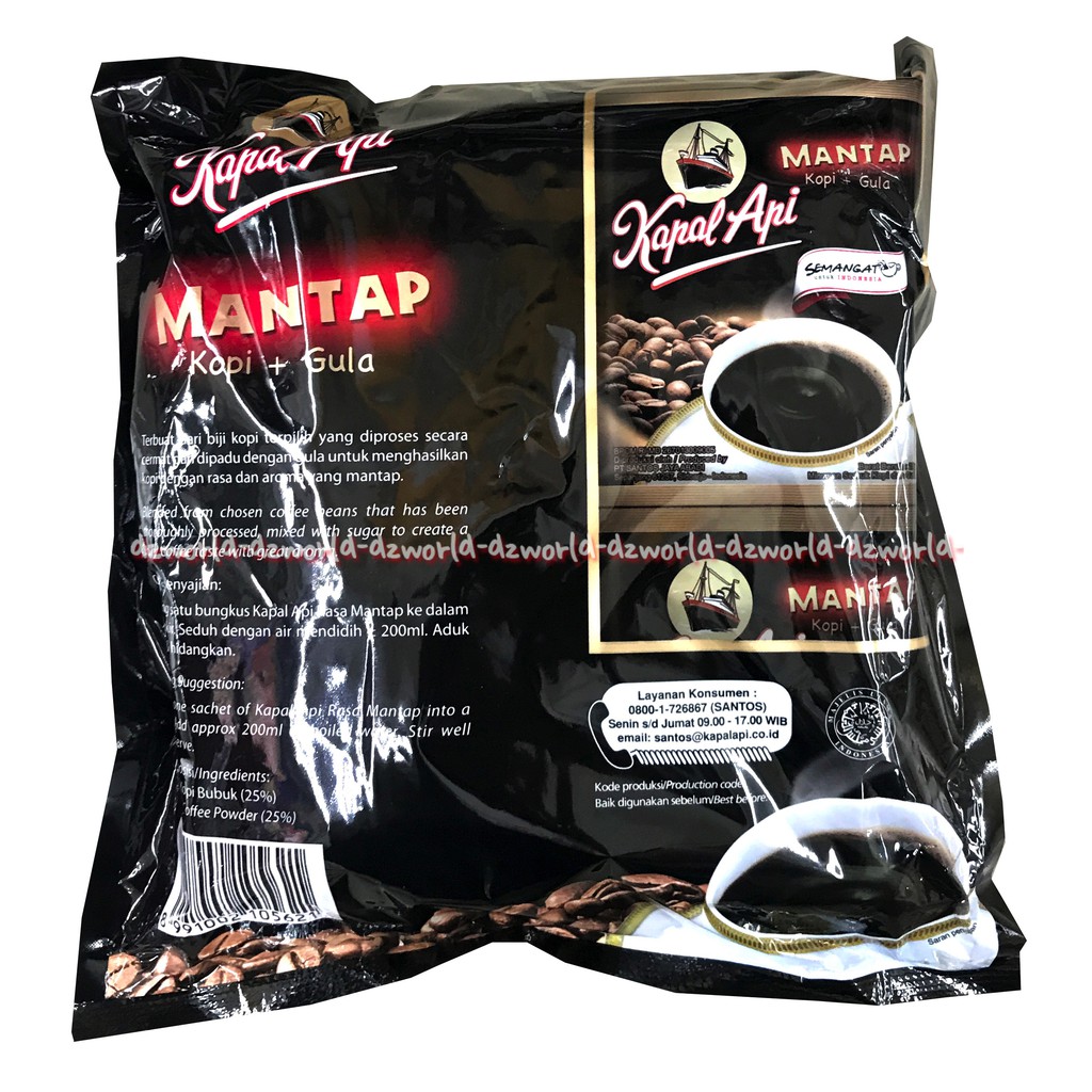 Kapal Api Kopi Gula Mantab Isi 20 Sachet Kopi Kapalapi Instan Kopi Hitam 2in1