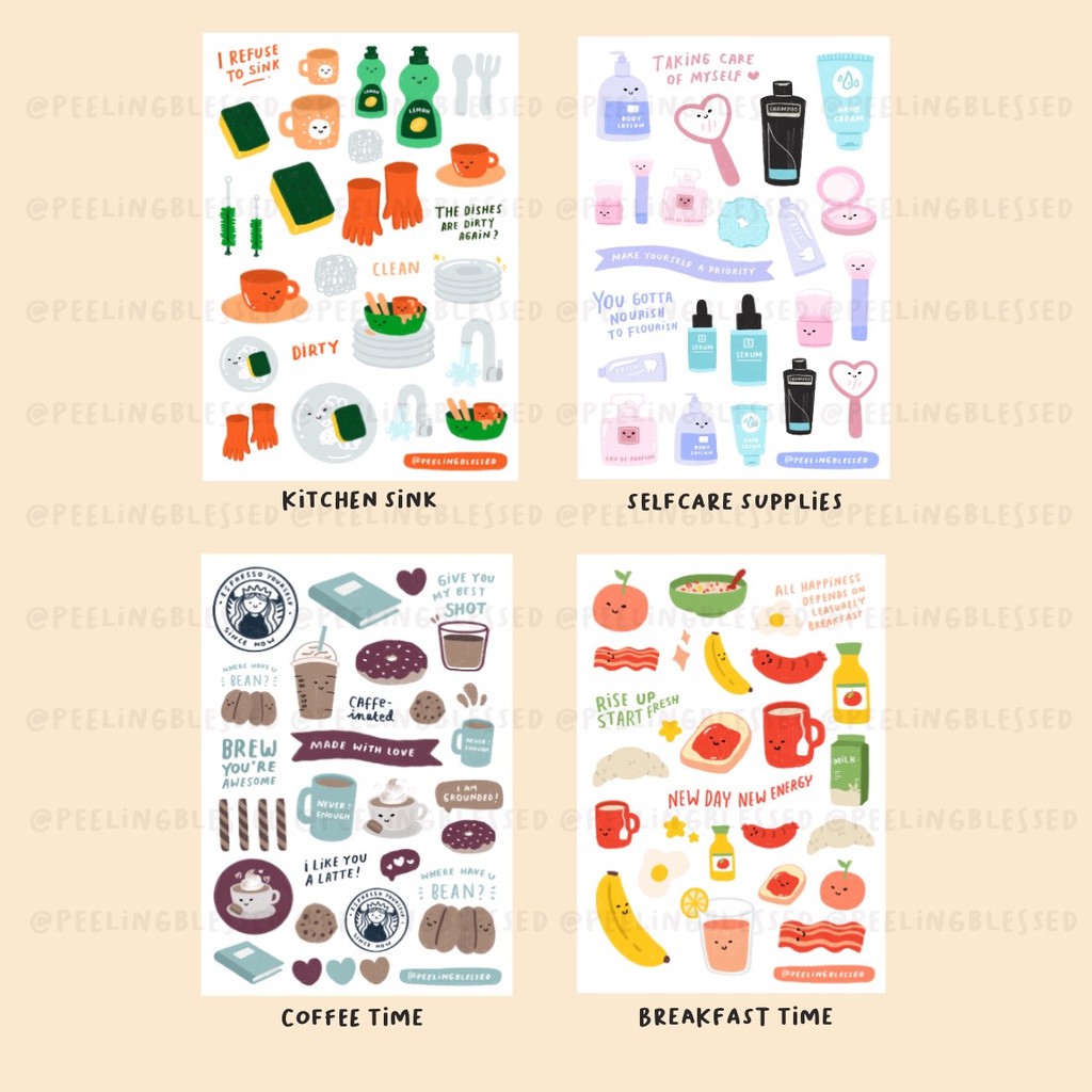 

Daily Life Mini Sticker Sheet