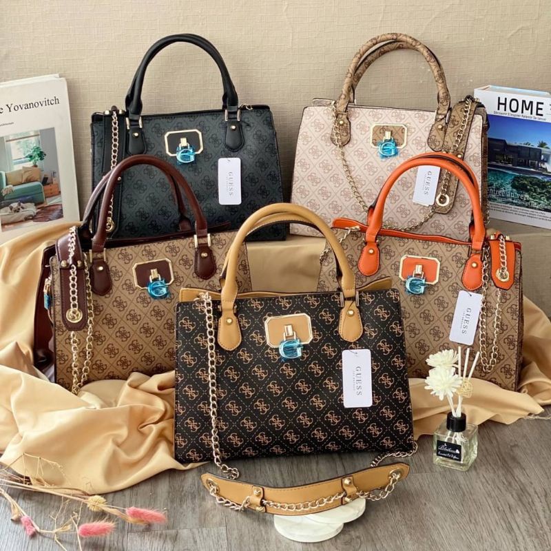 Tas guess Logo City satchel Hand bag | Gs Candace New