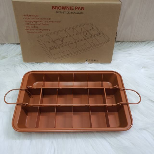 Premium brownie pan /loyang sekat anti lengket bongpas / tanpa sambungan