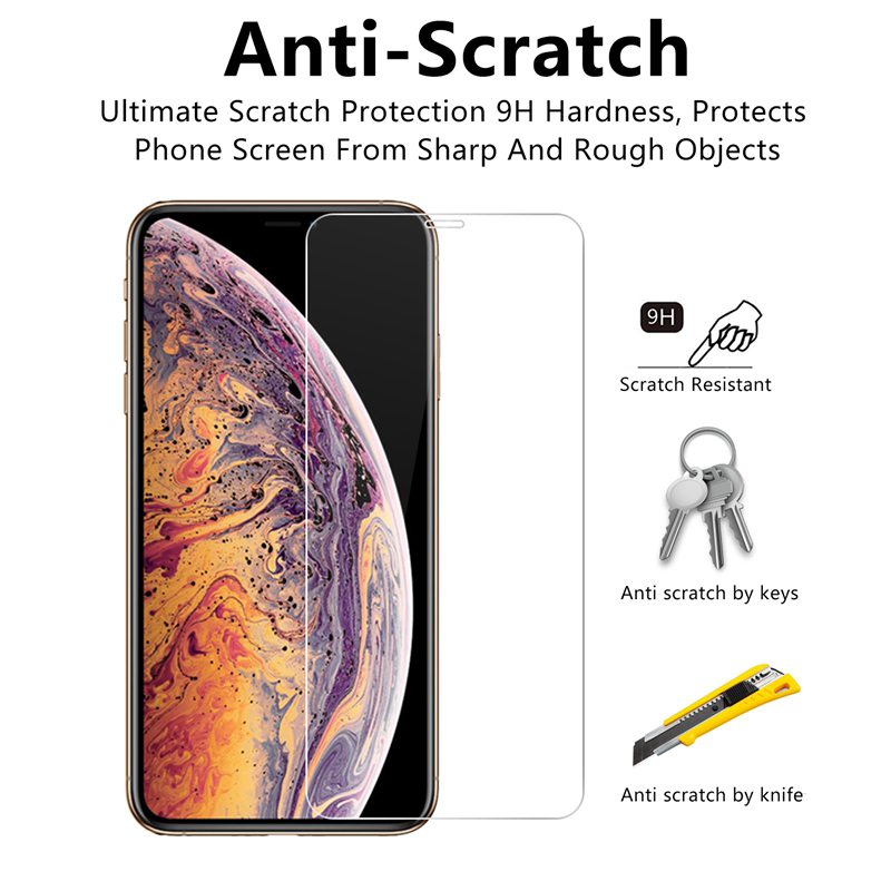 Pelindung Layar Tempered Glass Untuk Iphone Xs Max Xr X 6 6s Plus Se 2020 7 8 Plus 11 12 Pro Max Mini