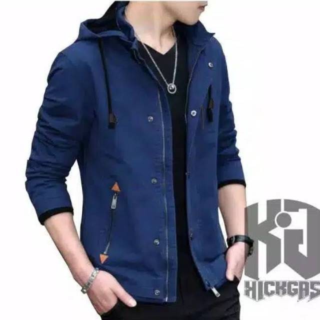 Jaket Kickgas Pria/ Jaket Semi Parka / Parka Korea /Jaket Cowok Korea / Jaket Pria / Jaket Murah