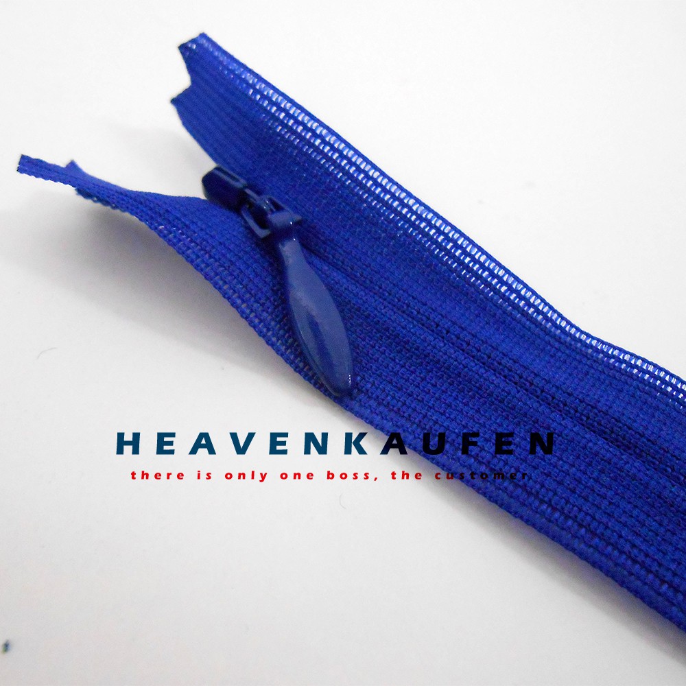  Resleting  Zipper Jepang YKK  50 cm 20 inch Biru Invisible 