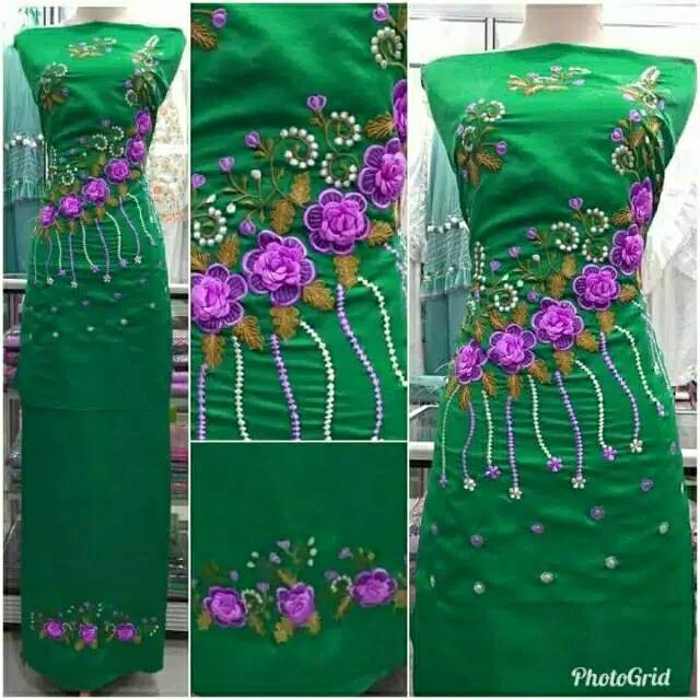 Bahan Baju Kurung Bordir Timbul 04