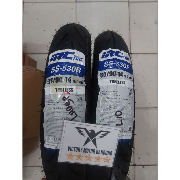 BAN LUAR TUBELESS IRC DEPAN / BELAKANG 80/90-14 90/90-14 IRC SS-530 BEAT VARIO SCOOPY SPACY BEAT FI