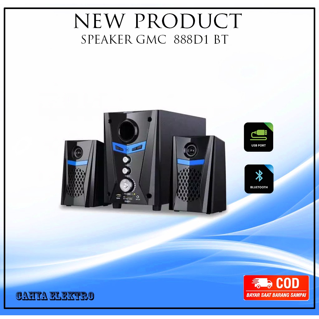 Speker Bluetooth Speaker Mulatimedia GMC 888 D1 BT - Full Bass Suara Empuk