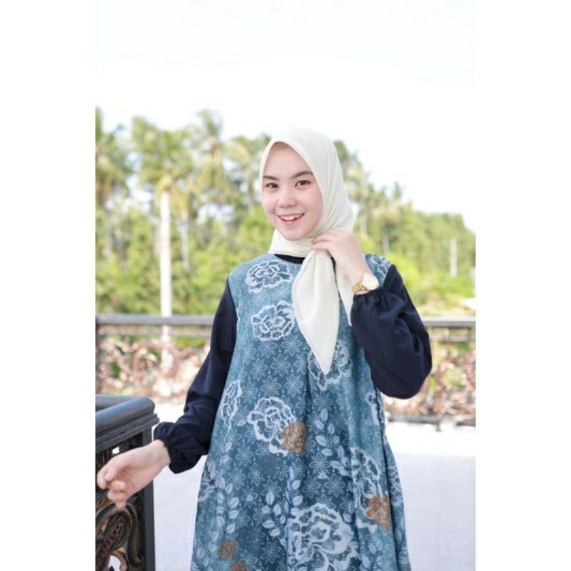 NYNA TUNIK - baju cewek kuliah atasan tingkat pakaian muslim polos wanita hijabers top style korea k