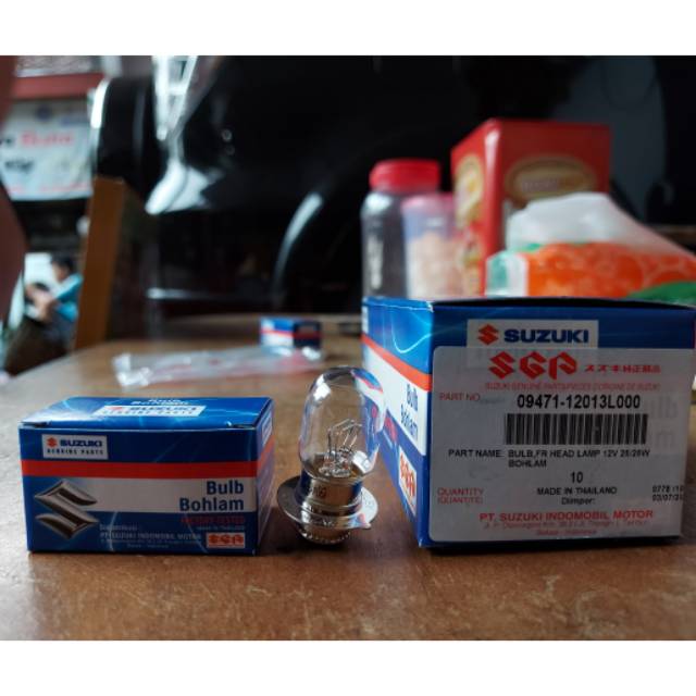 BOHLAM LAMPU DEPAN MOTOR SUZUKI SGP ORI