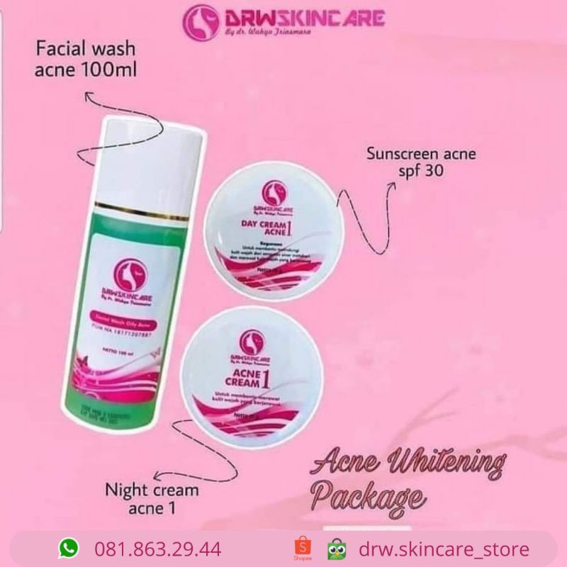 PAKET BASIC ACNE DRW SKINCARE UNTUK KULIT BERMINYAK & JERAWAT