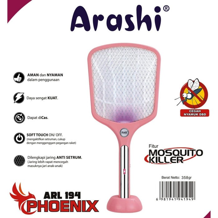 Raket Nyamuk Arashi ARL-194