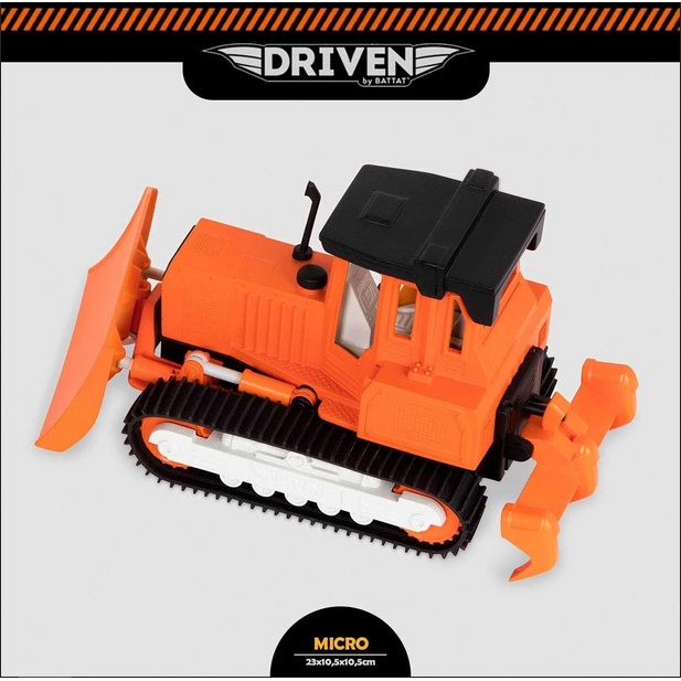 DRIVEN BY BATTAT Micro Sereis Micro Bulldozer Mainan Anak Truk Mobil Mobilan