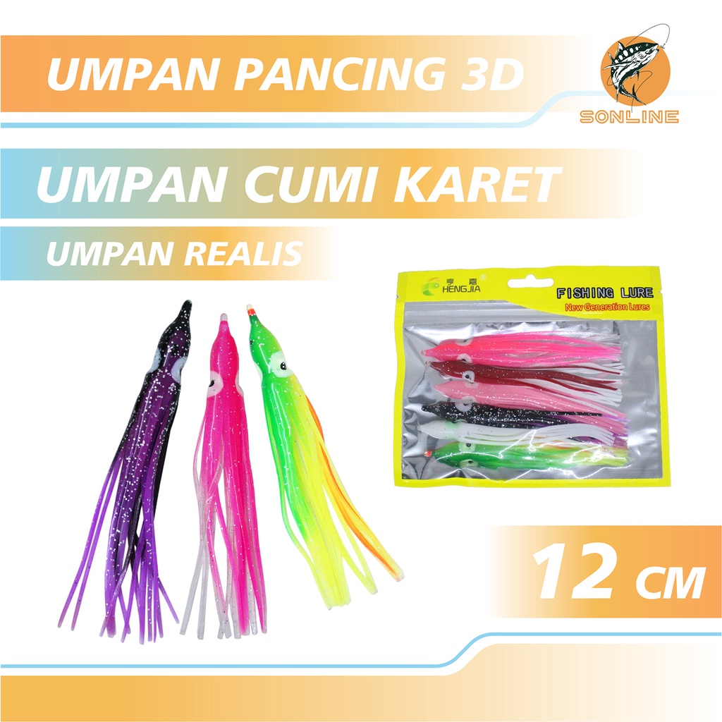 SONLINE SO130 6pcs/bag 10cm Umpan Ikan cumi Softworm Pancing Lifelike Dan Umpan Pancing 4m 1pcs/pack 0.8g/pcs Fishing Lure Z016