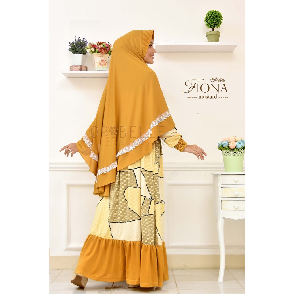 GAMIS SYARI / DRESS SYARI / SETELAN GAMIS + KHIMAR - FIONA