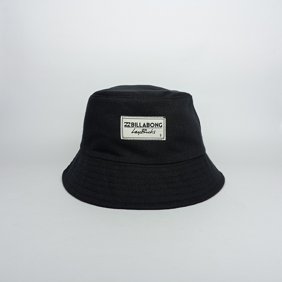 Topi Bucket Hat Polos Logo Pria Wanita Dewasa