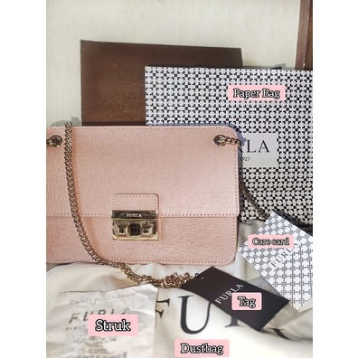 Original Furla Bella Mini Crossover/ Crossbody/ Tas Branded/ Tas Wanita Branded/ Tas Original Wanita Branded/ Tas Branded Original/ Tas Branded Import