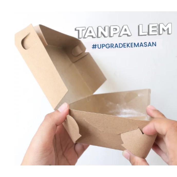 Paper Lunch Box Large Tebal 325 Gsm (LB2K4-18X11X5 Cm)