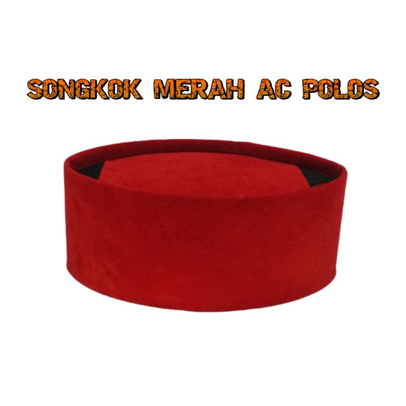 SONGKOK MERAH POLOS AC MURAH TINGGI 7 8 9 10