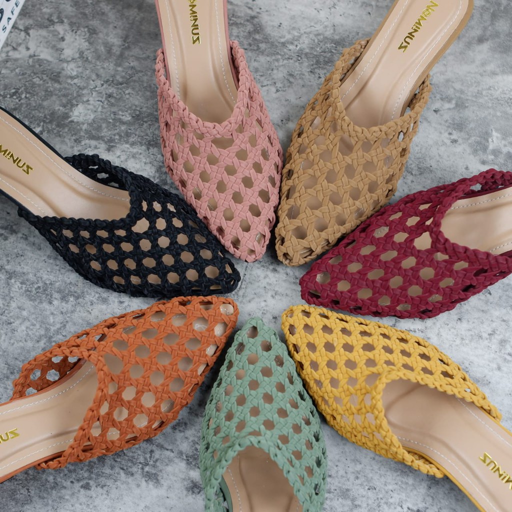 FLASH SALE 7.7 Heels anyaman vintage REALPIC SP 05