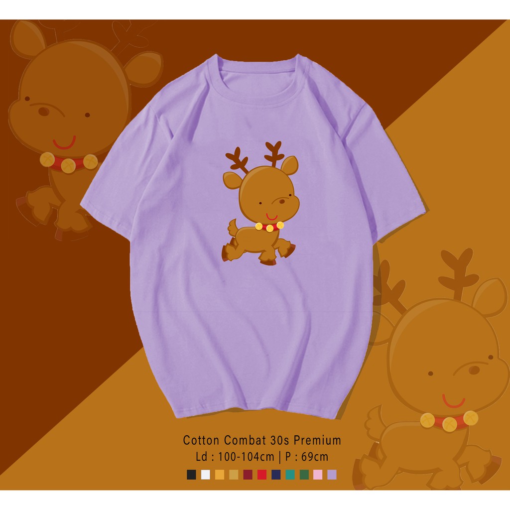 RUSA CUTE  / TERMURAH BAJU KAOS KATUN WANITA/ PRIA UNISEX LENGAN PENDEK / TUMBLR TEE /  OVERSIZE