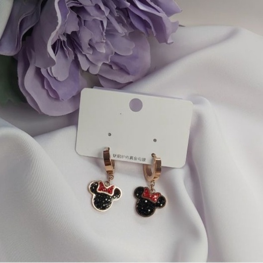 Anting jepit miki titanium anti karat gak gatal