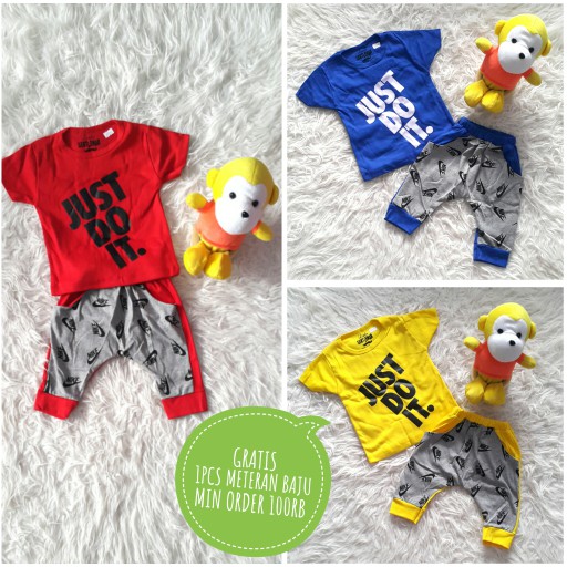 LG Baju Setelan Anak Bayi Laki-Laki Nike Just Do It Nike Warna