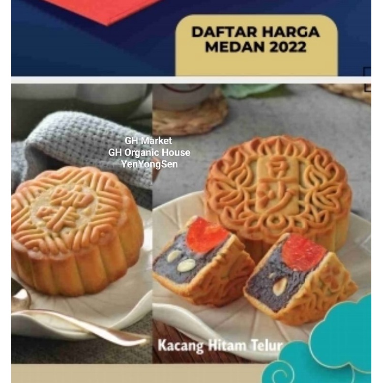 

MoonCake Wang Lai Kacang Hitam Telur 4 pcs Moon Cake WangLai Kue Bulan