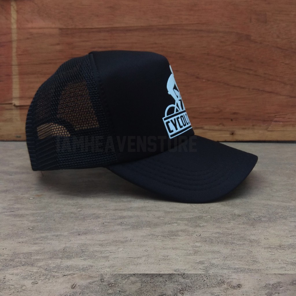 Topi Sepeda Road Bike Cycling Trucker Jaring Truckerhat Pria Wanita Gowes