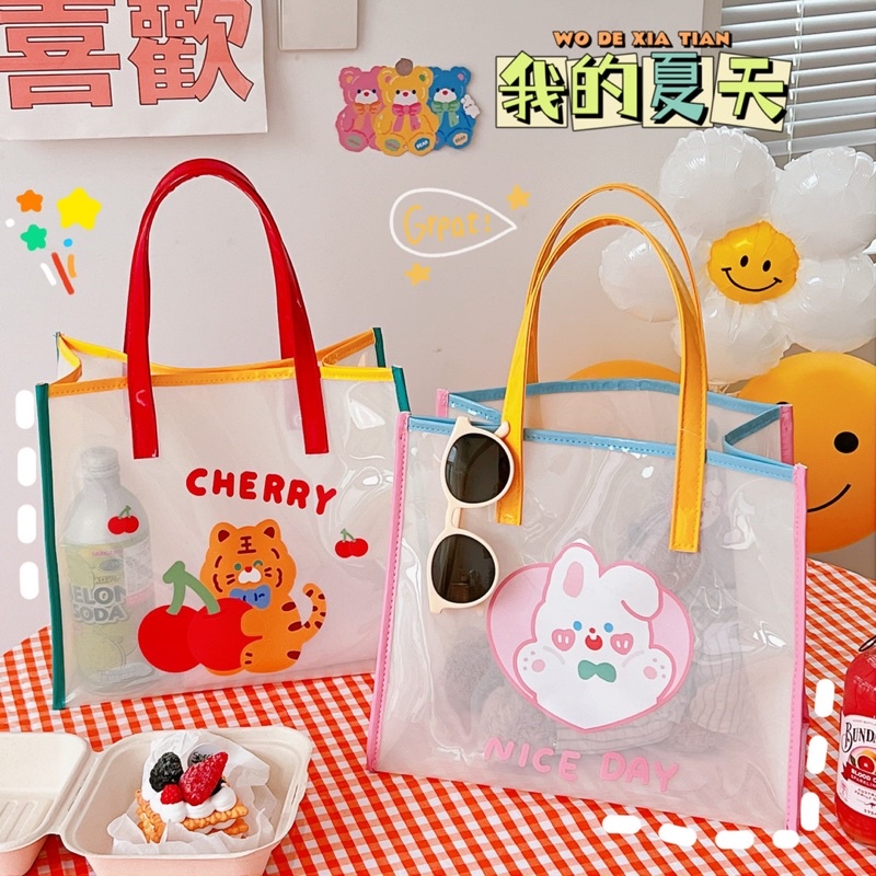 BELLE TOTE BAG / TAS KOREA MOTIF BERUANG / TAS LAPTOP/ TAS DOKUMEN/ TOTE BAG PREMIUM / TAS JINJING