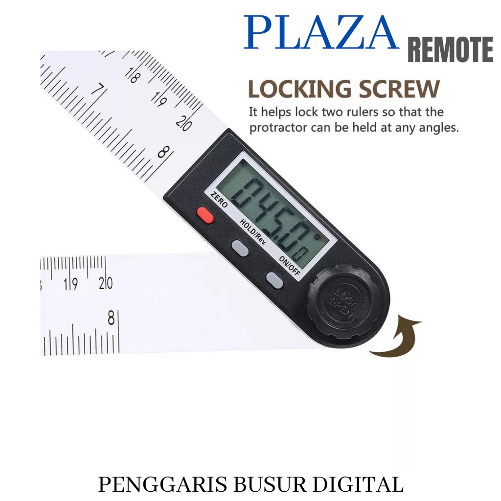 

rtc Penggaris Siku Dital Protractor Angel Penggaris Busur Derajat Sudut Dital 200 mm