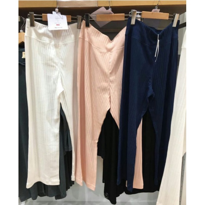 Wide Leg Angkle Trouser Uniqlo, Pants Uniqlo, Celana Uniqlo Hana Tajima