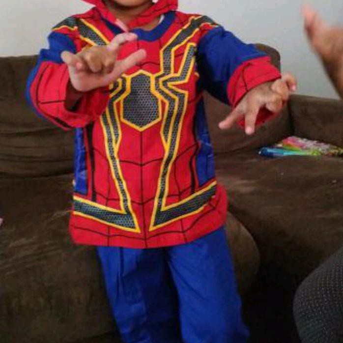 4 - 10 TAHUN KOSTUM ANAK SPIDERMAN CUSTOM BAJU ANAK
