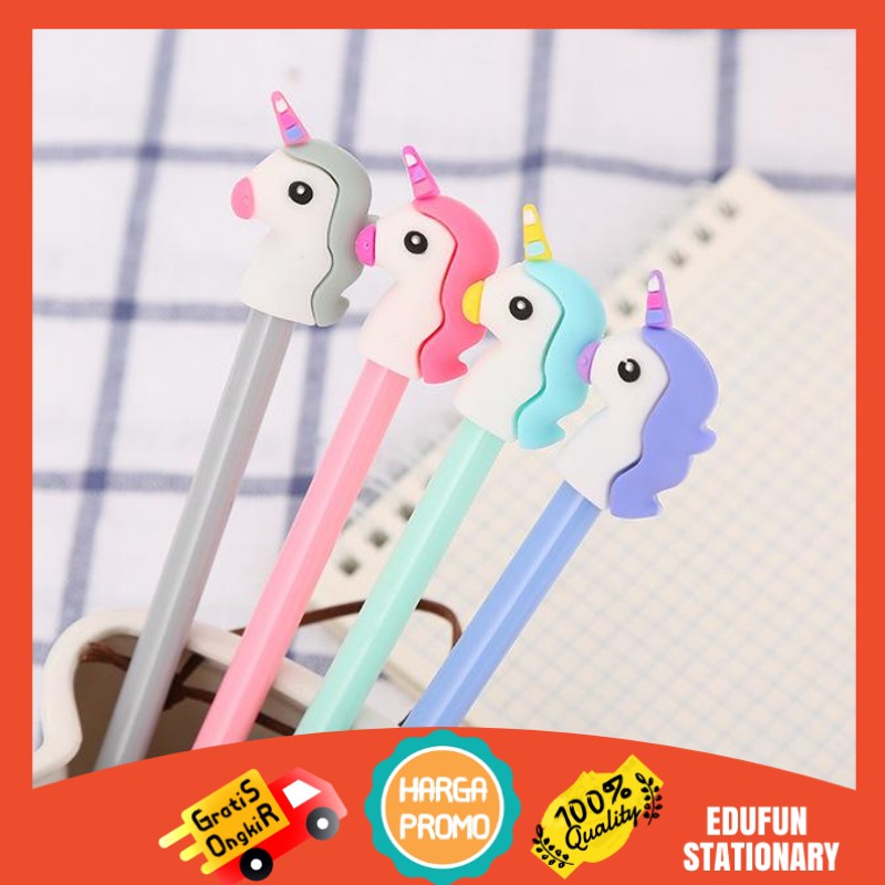 

Pena Unik Lucu Model Kepala Unicorn / Pulpen Unicorn Head