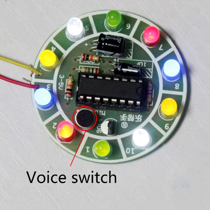 Gro Colorful LED VU Meter Dengan 10lampu Sensivitas Tinggi Papan Kontrol Suara Pola Display Papan Kedip Menarik