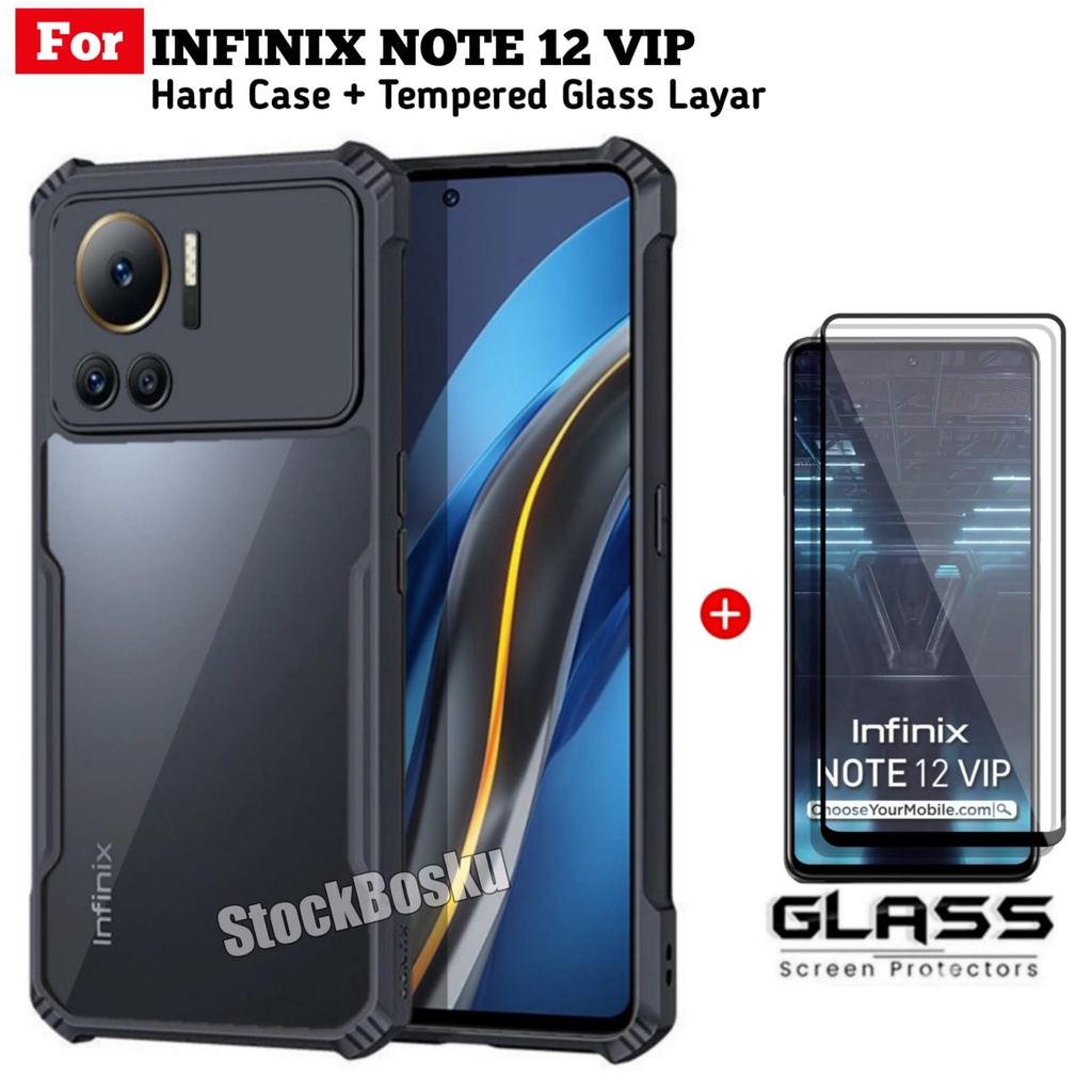PROMO Case Infinix Note 12 Vip Hard Case Shockprof Fusion FREE Screen Guard Protector Handphone Warna