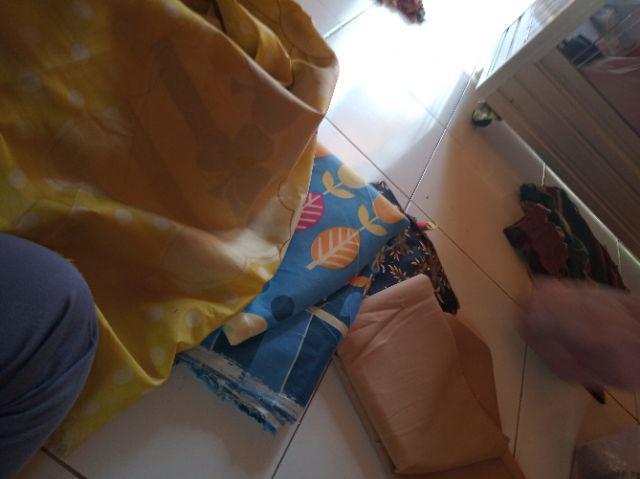 Bahan Kain Sprei Motif Classic Vintage Daun Leaf Dewasa Cantik Unik Meteran Gulungan Murah