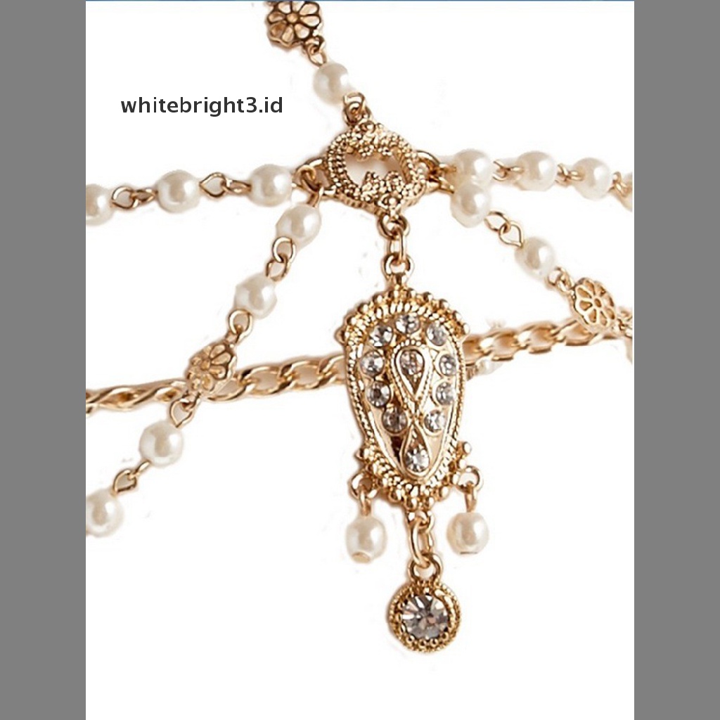 (whitebright3.id) Mahkota / Tiara Fashion Aksen Berlian Imitasi Untuk Aksesoris Pengantin Wanita